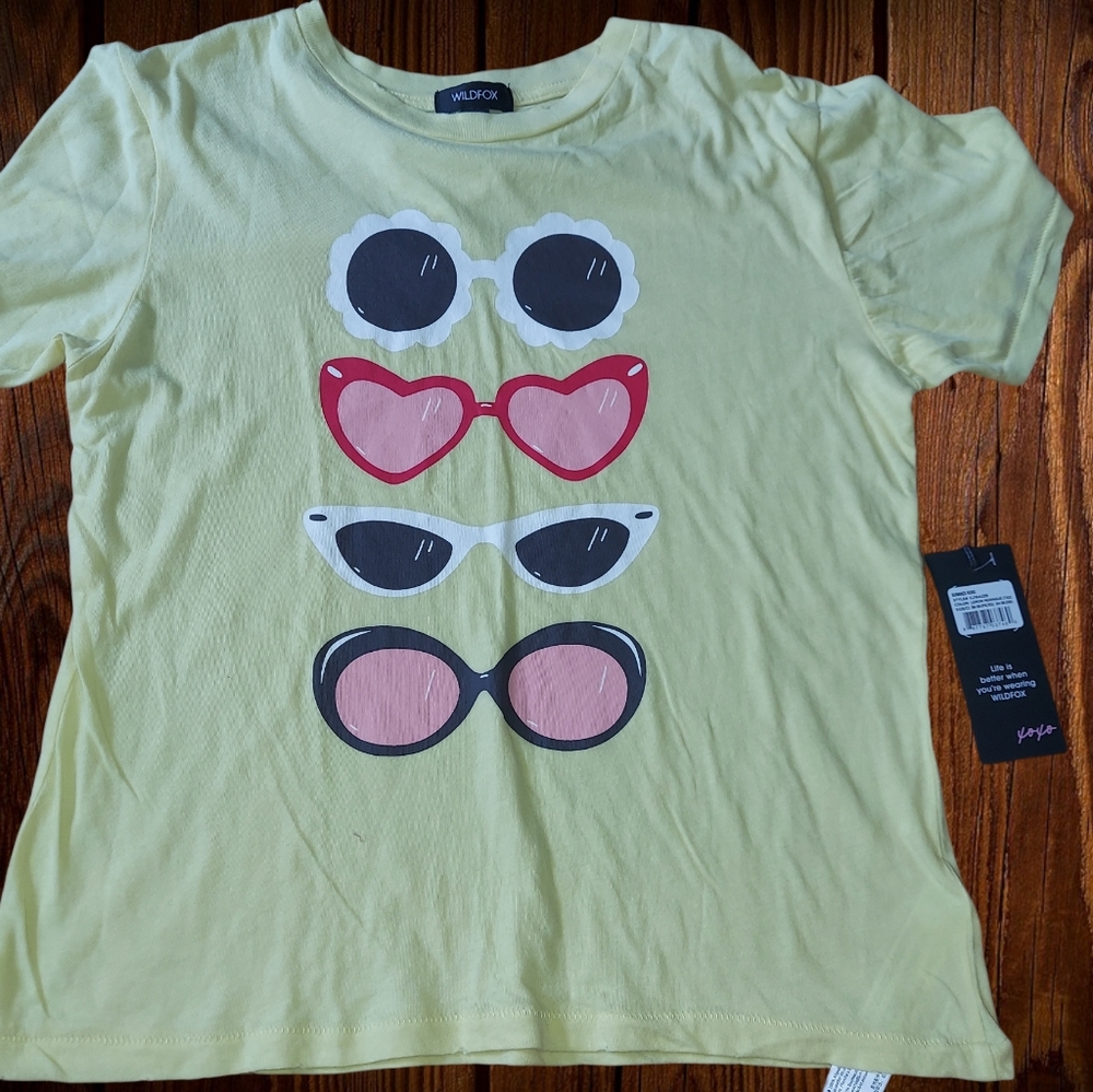 *5/$25 Wildfox Yellow Sunnies Graphic Tee